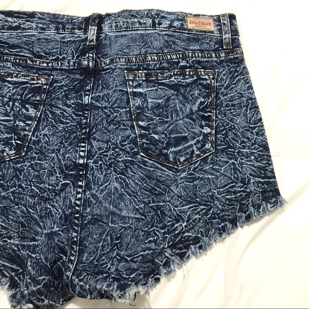 Judy Blue Distressed Jean Shorts Size 2XL Raw Hem Denim Acid Wash Cutoff… - Picture 8 of 13